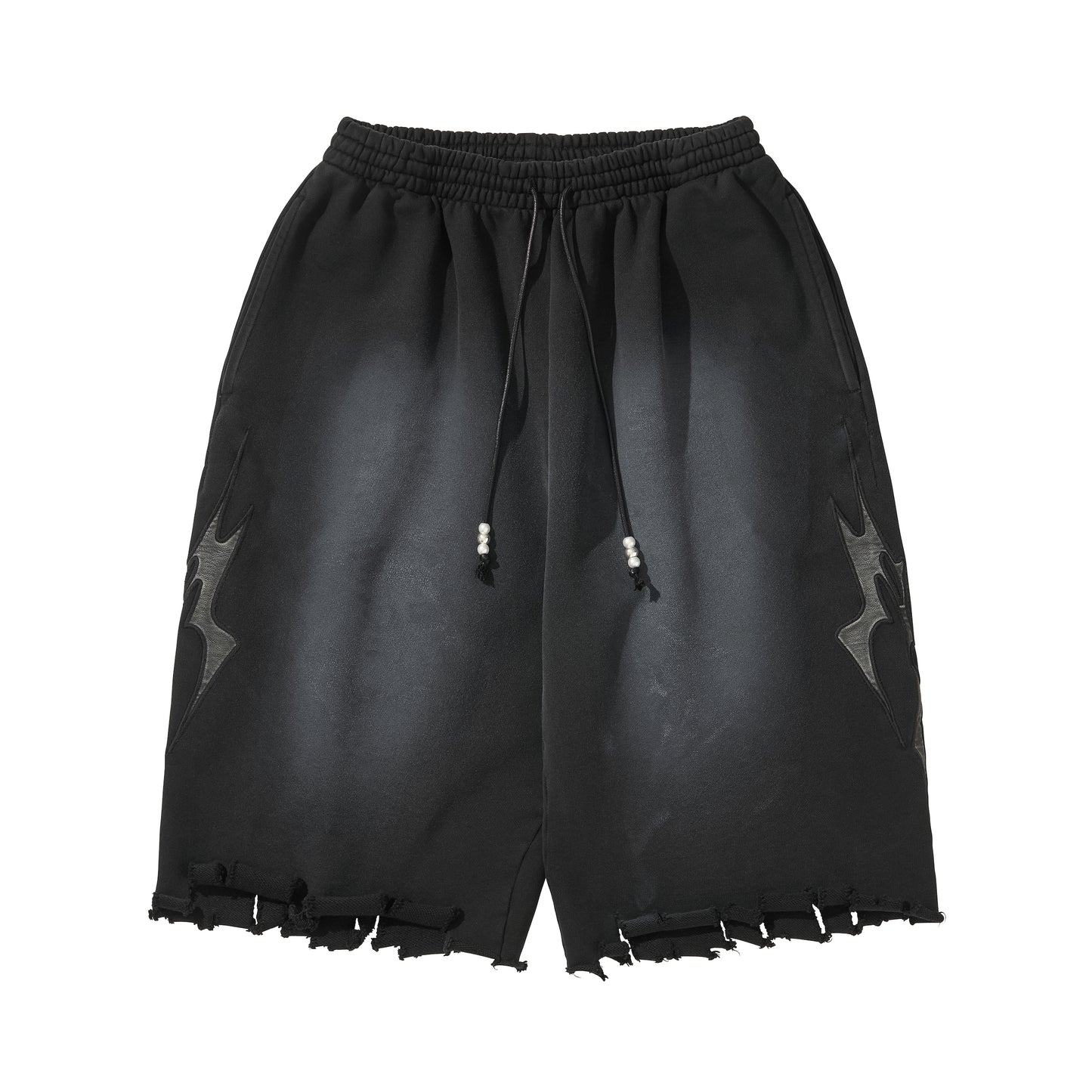 LOGO SWEAT HALF PANTS / BLACK
