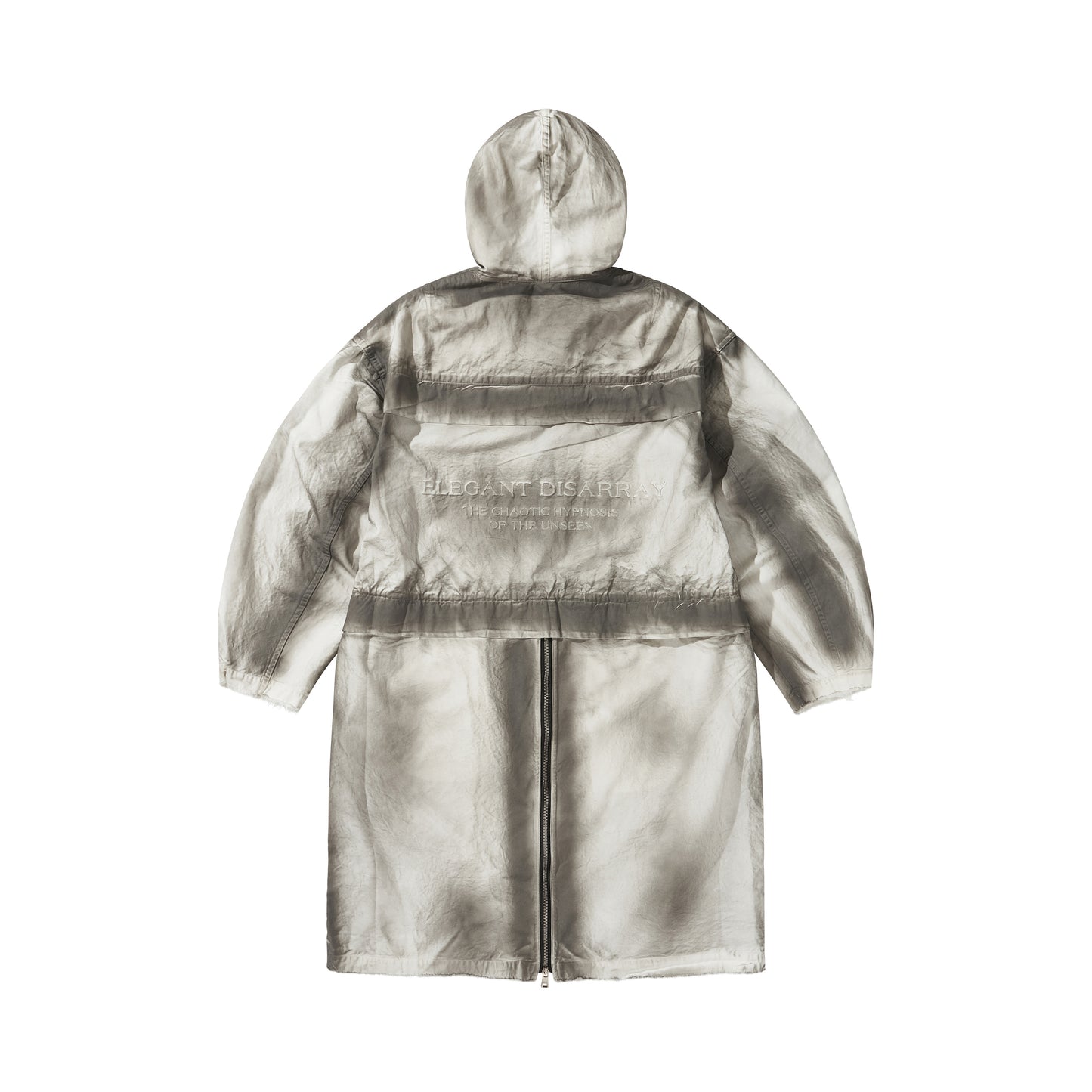 HOODED ZIPPER COAT / WHITE