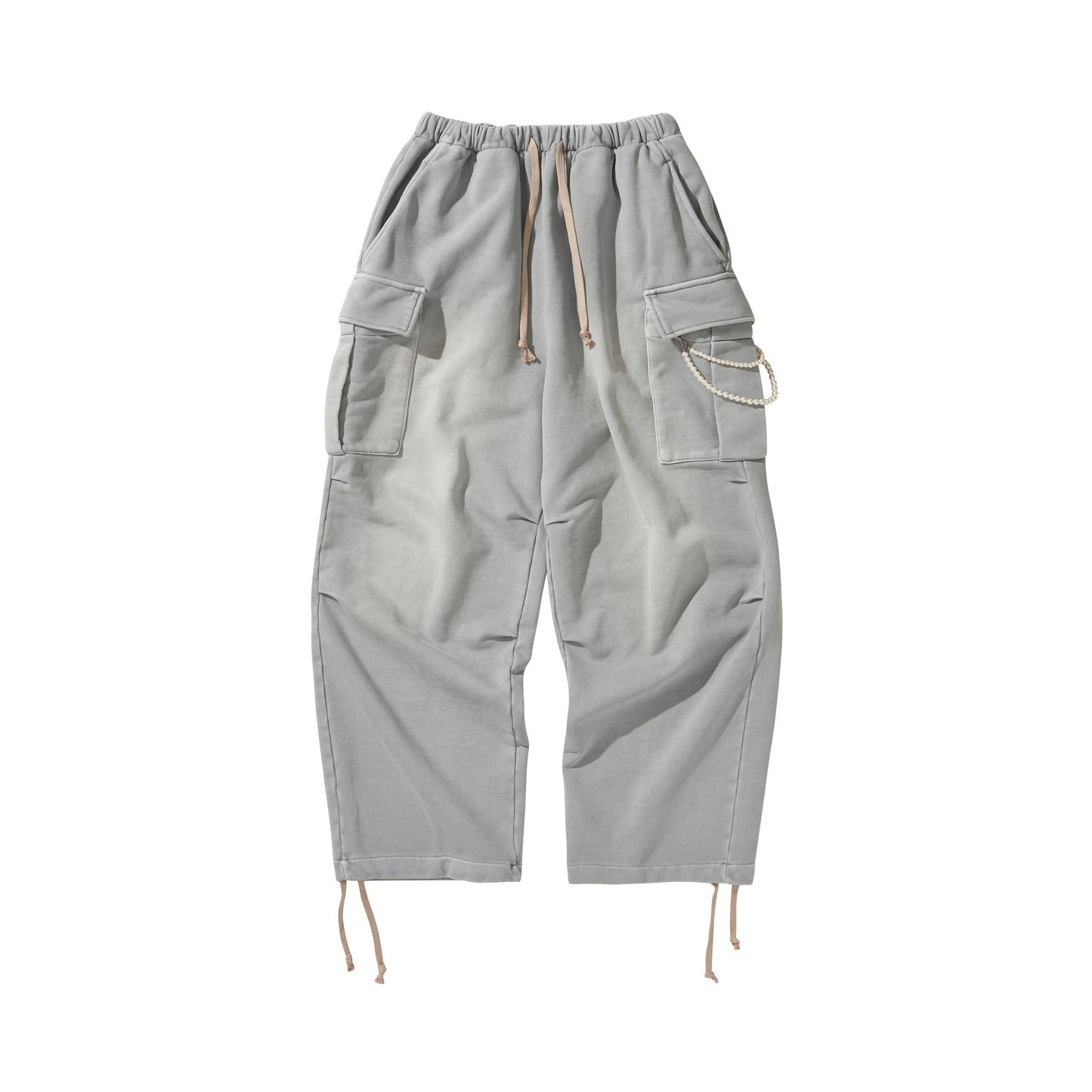 WASHED SWEAT CARGO PANTS / GRAY