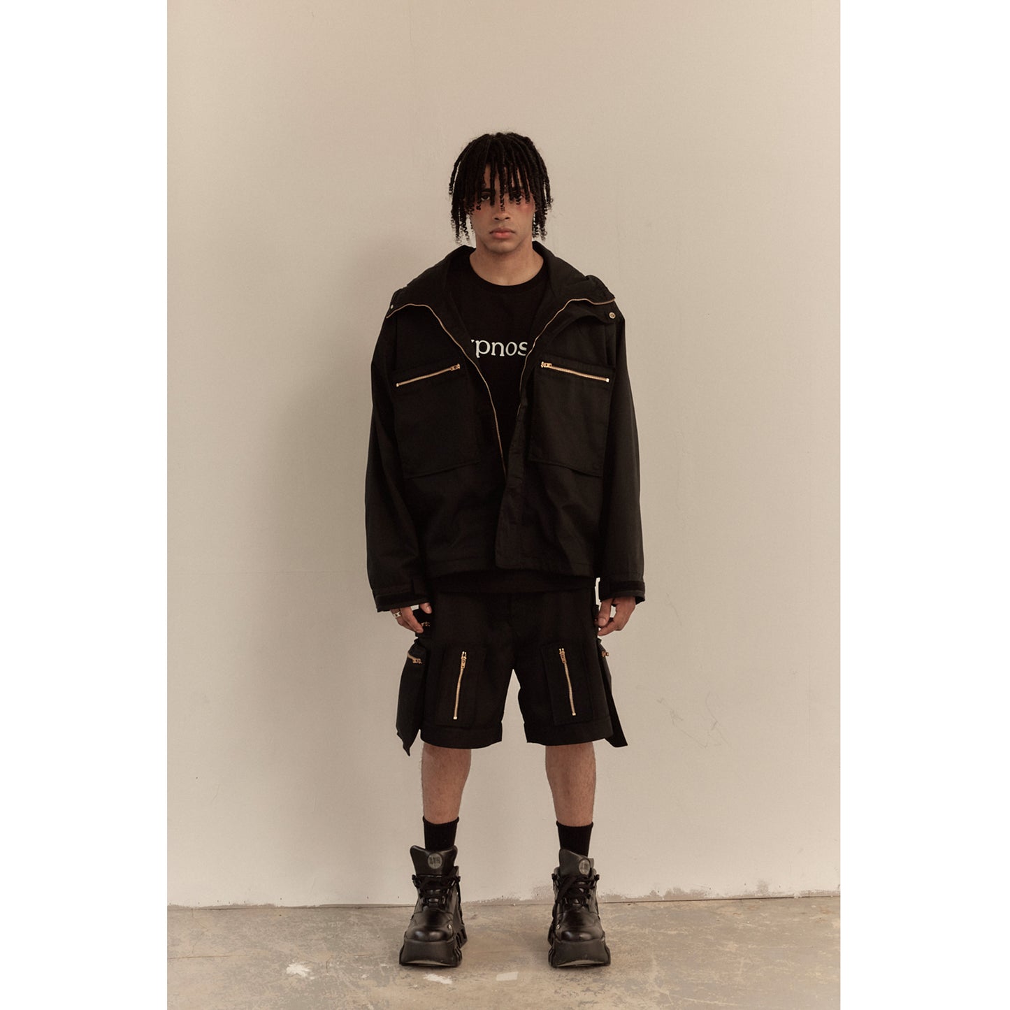 OVERSIZED HOOD JACKET / BLACK