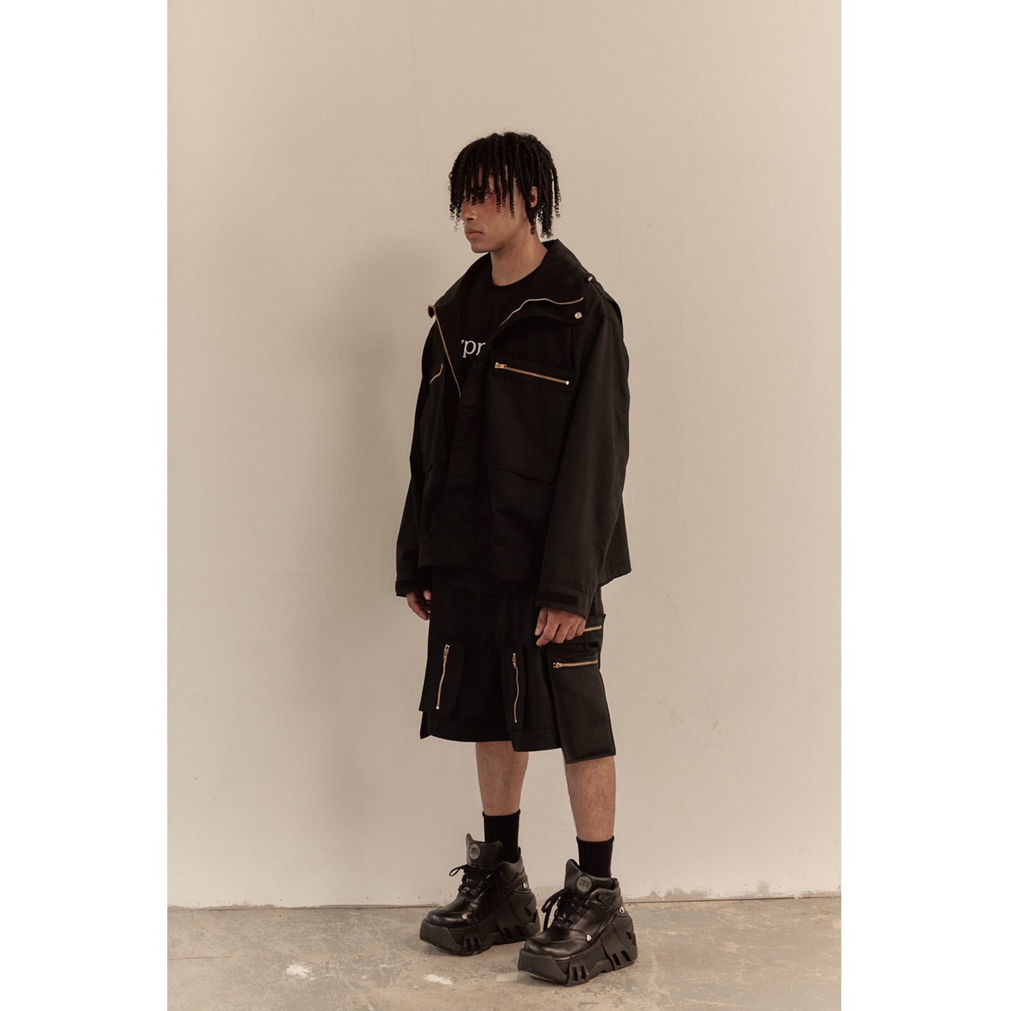 OVERSIZED HOOD JACKET / BLACK