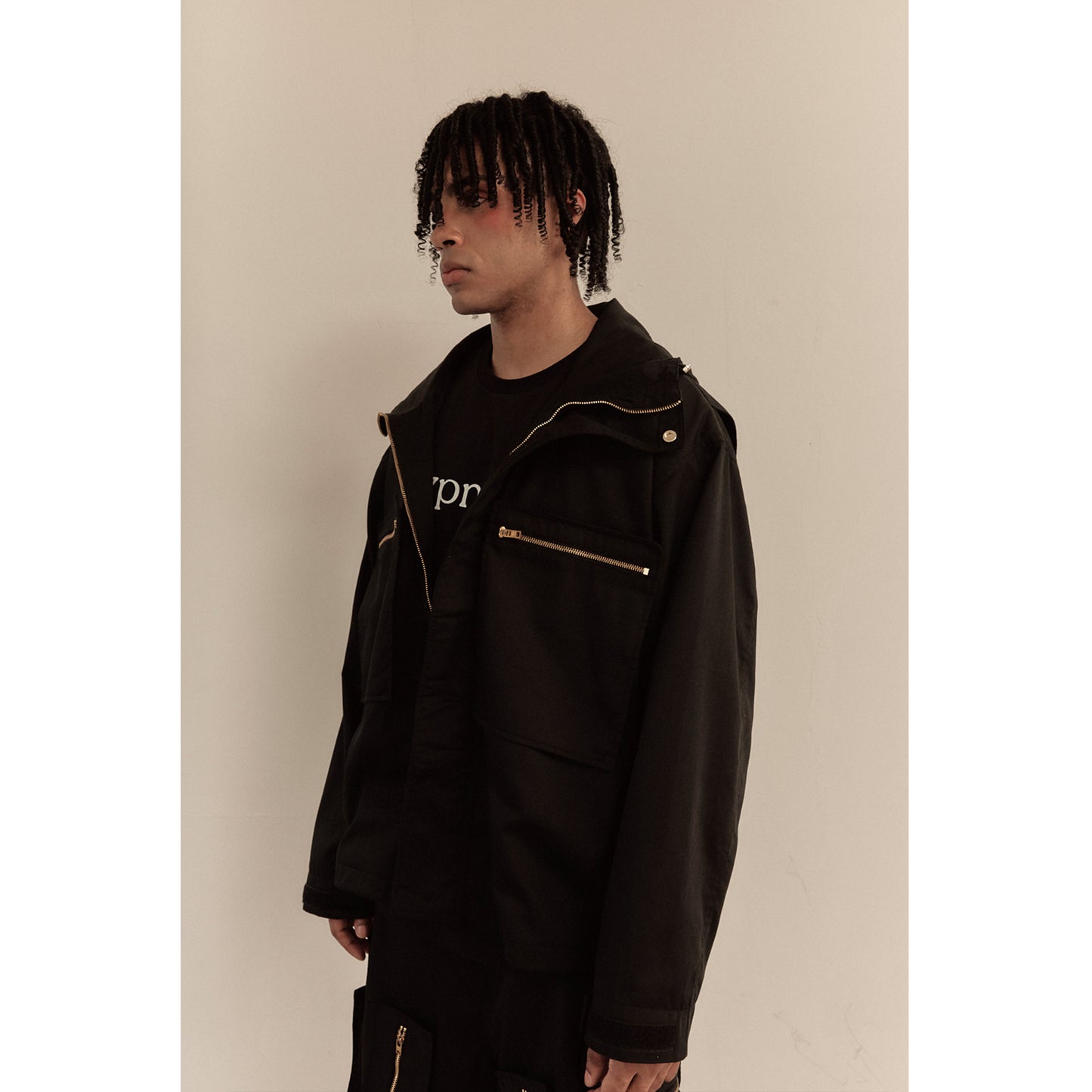 OVERSIZED HOOD JACKET / BLACK