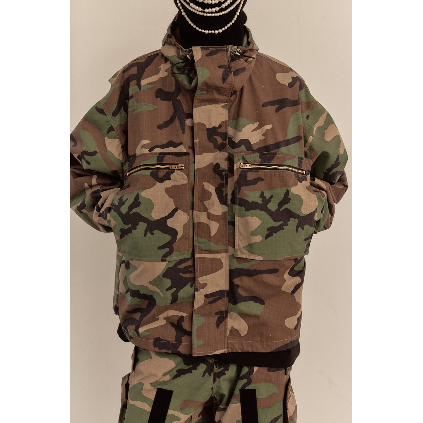 OVERSIZED HOOD JACKET / CAMO