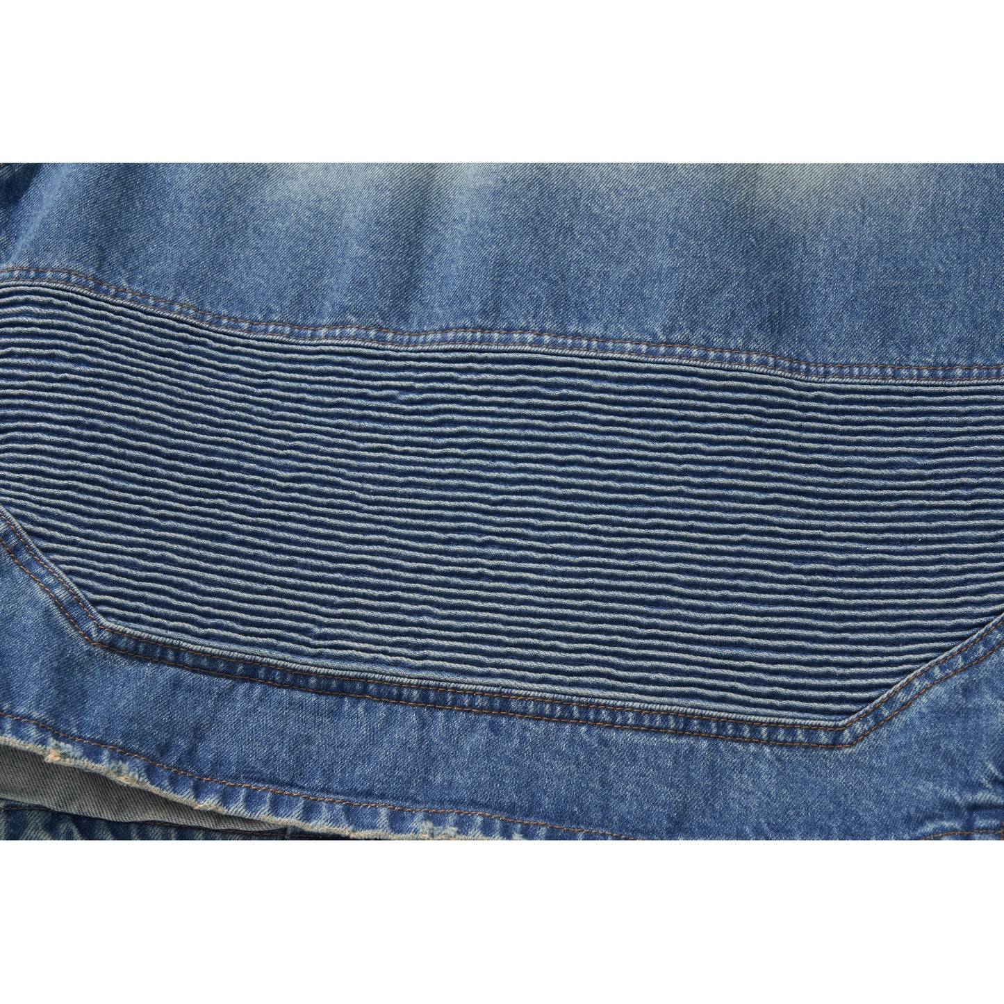 WIDE DENIM RIDER JACKET / BLUE