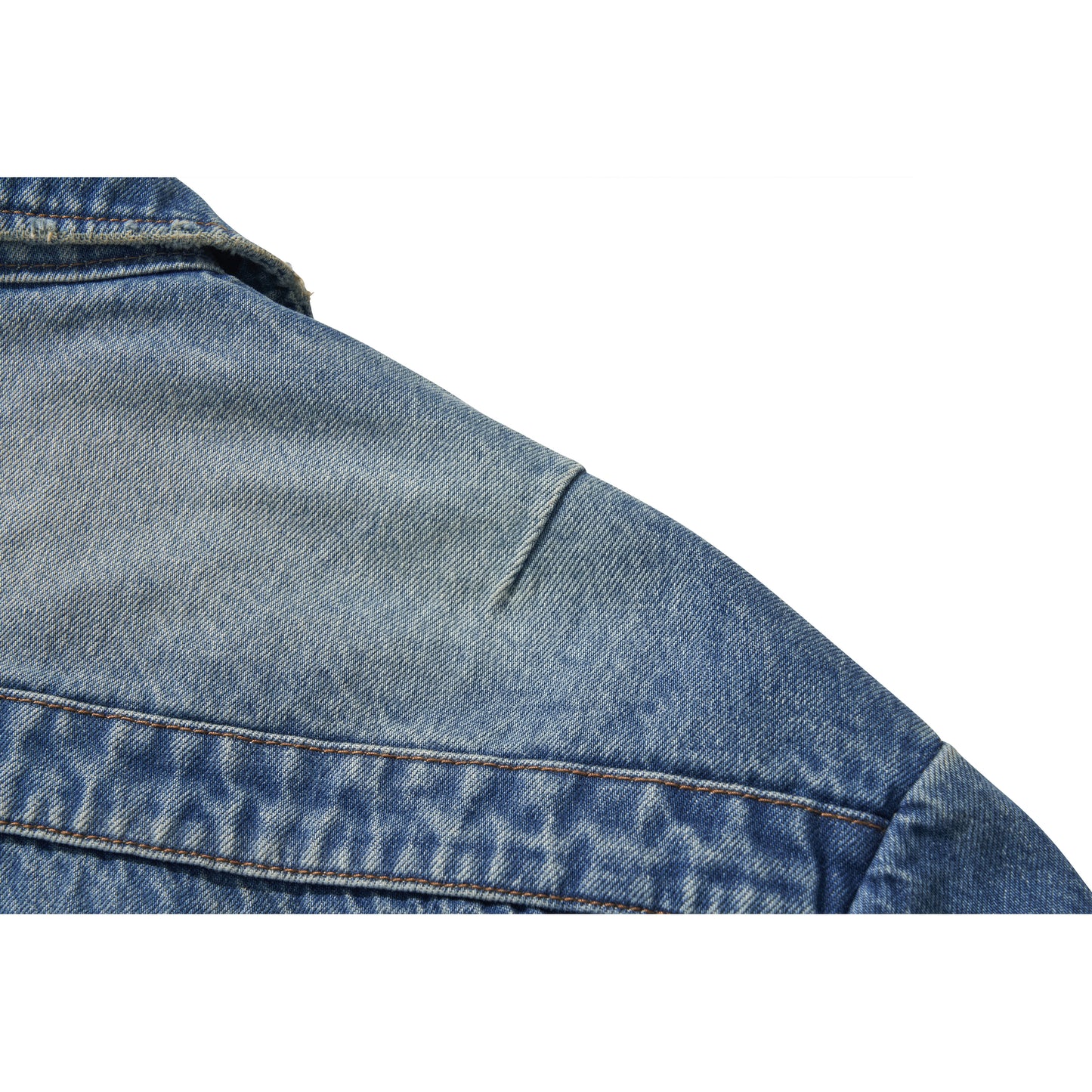 WIDE DENIM RIDER JACKET / BLUE
