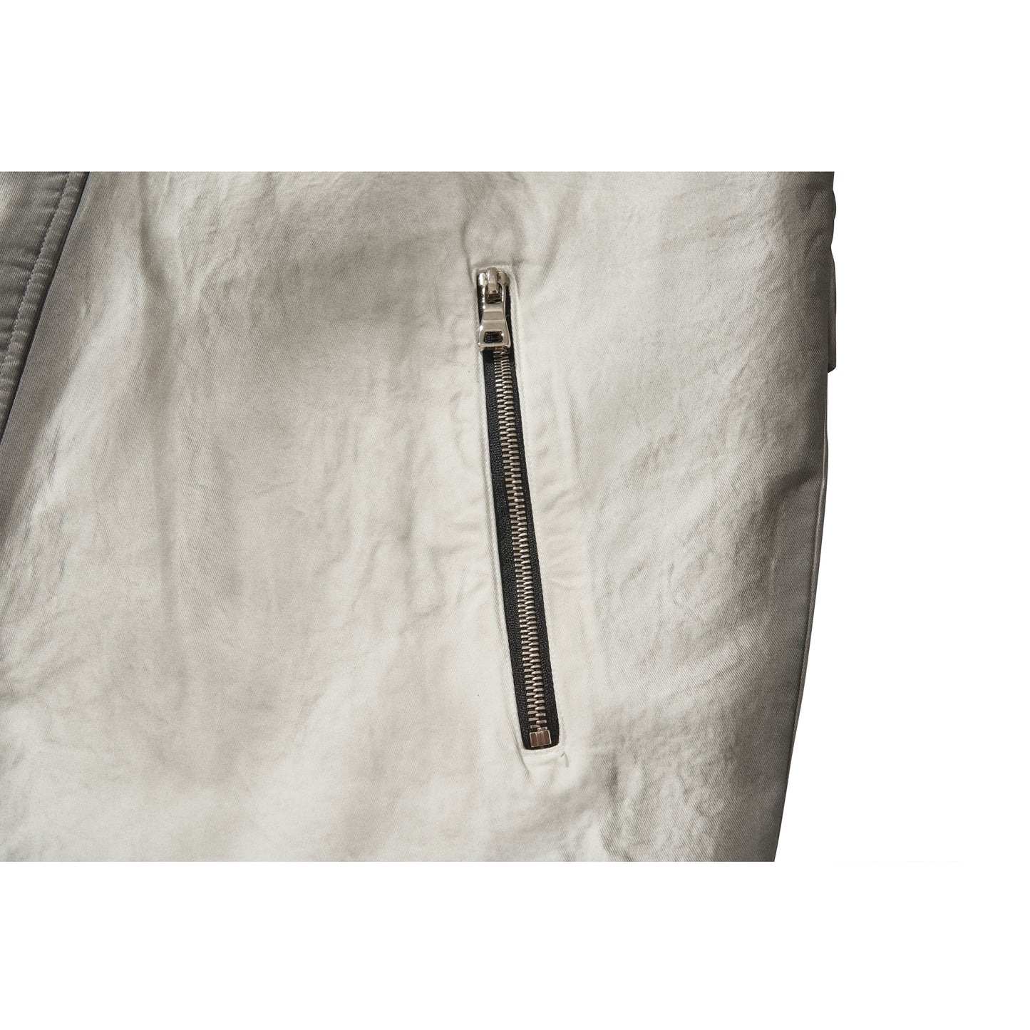 HOODED ZIPPER COAT / WHITE