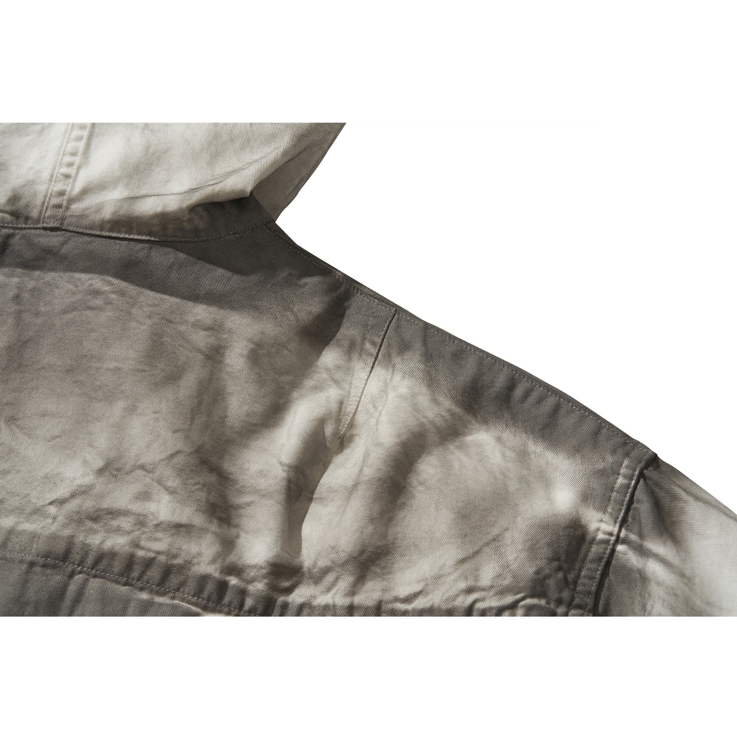 HOODED ZIPPER COAT / WHITE