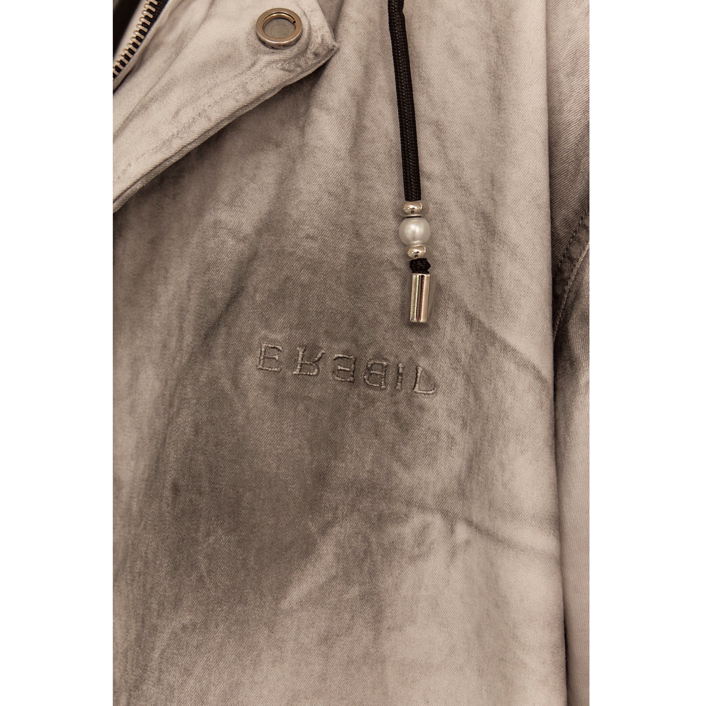 HOODED ZIPPER COAT / WHITE