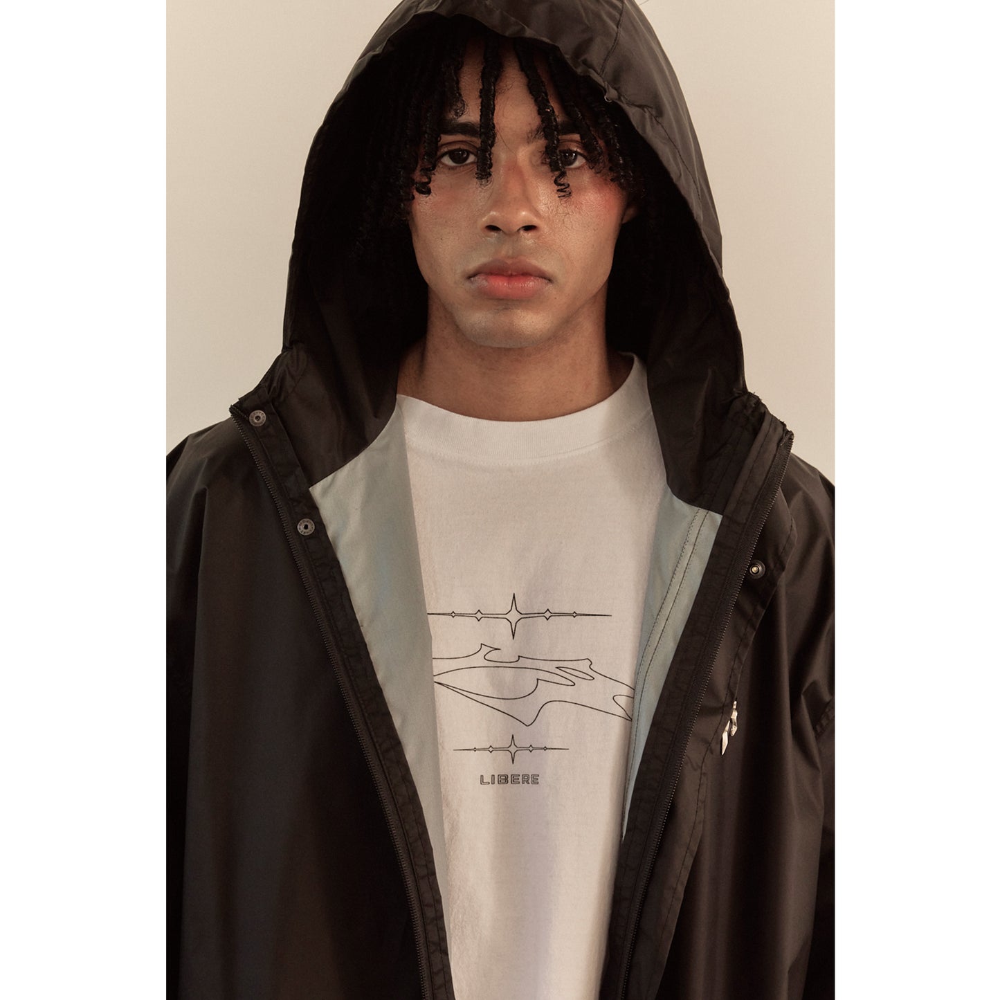OVERSIZED RAIN COAT / BLACK