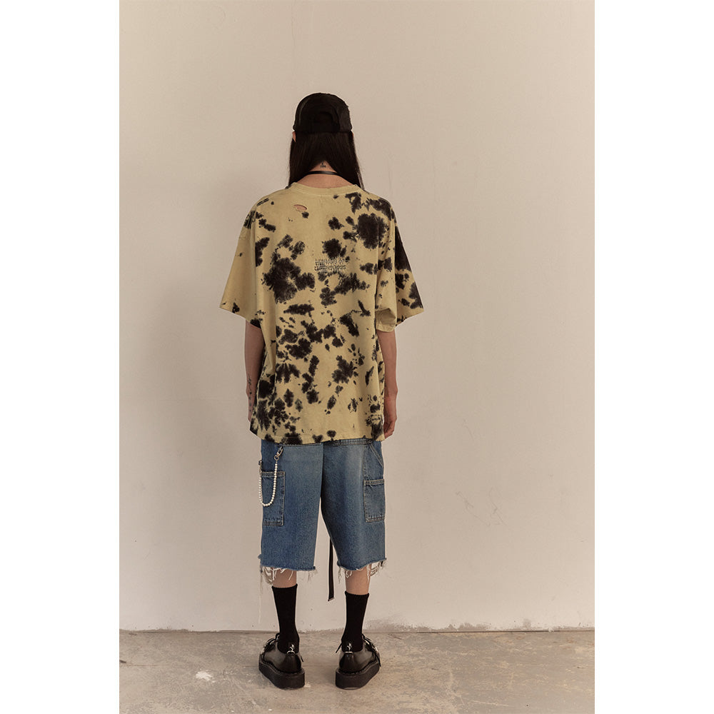 LOGO TYE-DYE T-SHIRT / YELLOW