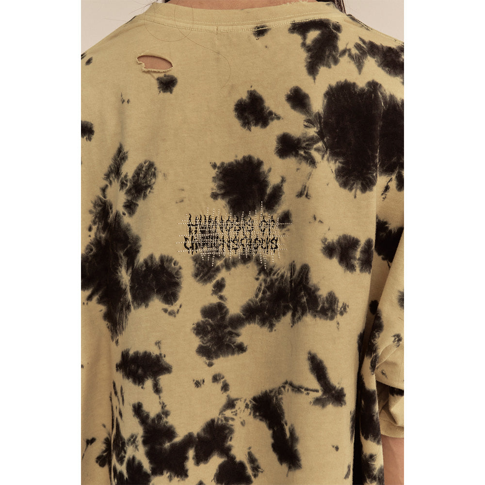 LOGO TYE-DYE T-SHIRT / YELLOW