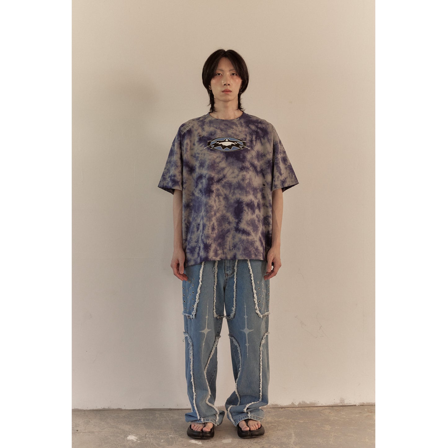 LOGO TYE-DYE T-SHIRT / BLUE