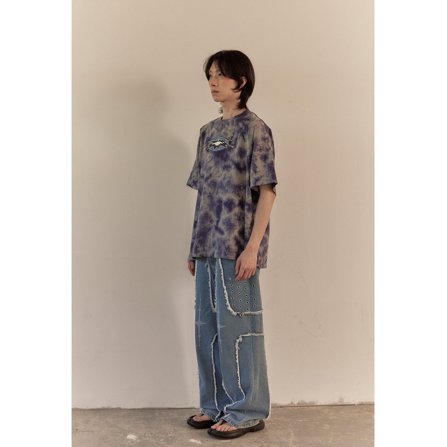 LOGO TYE-DYE T-SHIRT / BLUE