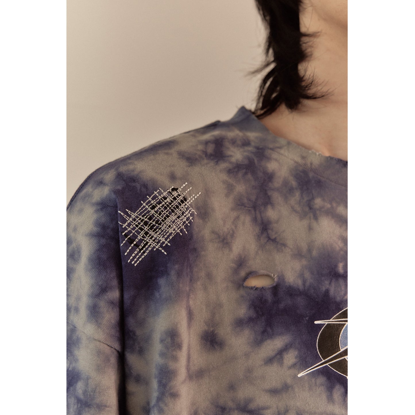 LOGO TYE-DYE T-SHIRT / BLUE