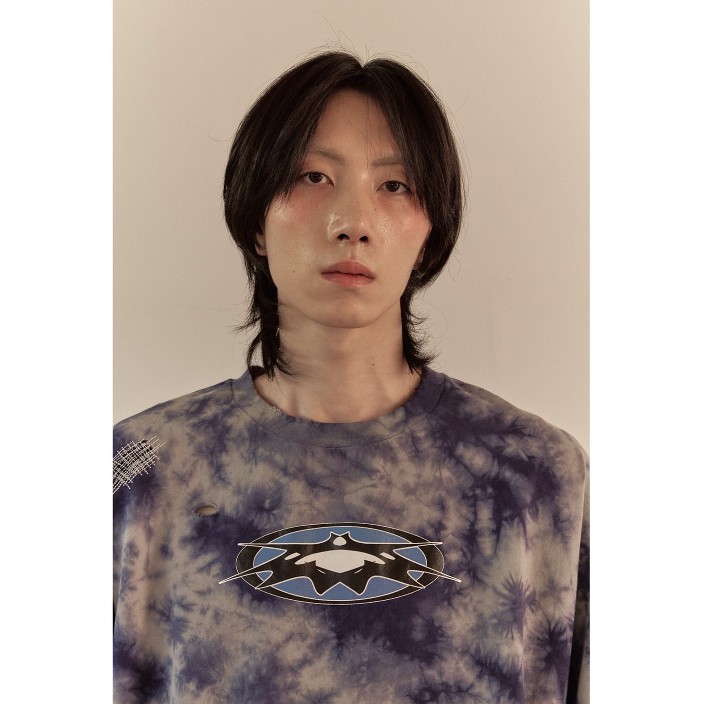 LOGO TYE-DYE T-SHIRT / BLUE