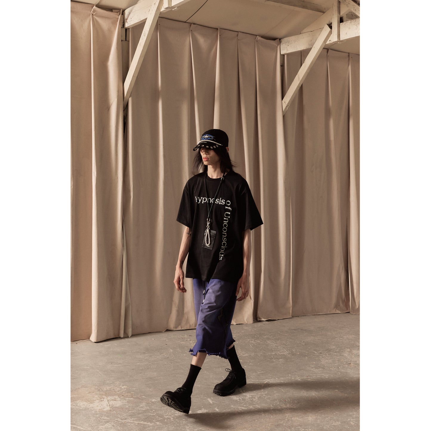 LOGO SWEAT HALF PANTS / FURTURE DUSK