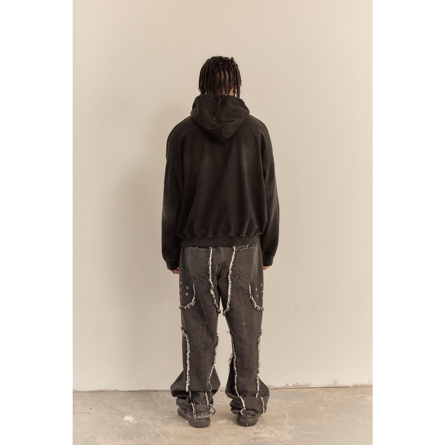 FLAME BEADS HOODIE / BLACK