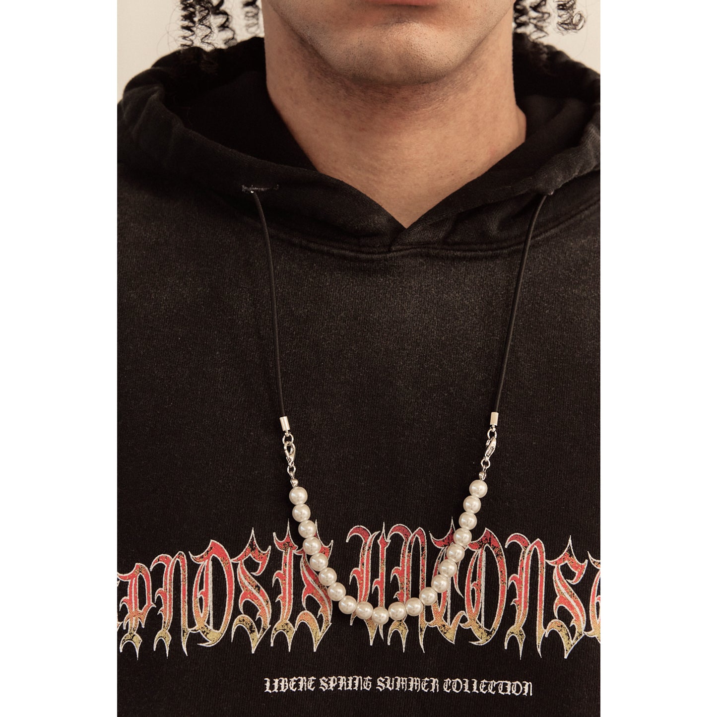 FLAME BEADS HOODIE / BLACK