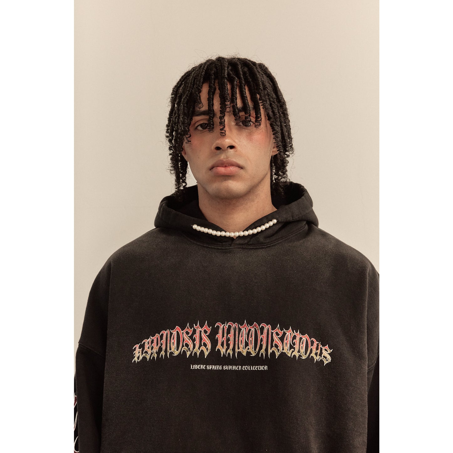 FLAME BEADS HOODIE / BLACK