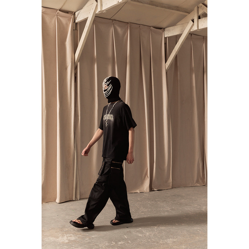 MULTI ZIP POCKET PANTS / BLACK