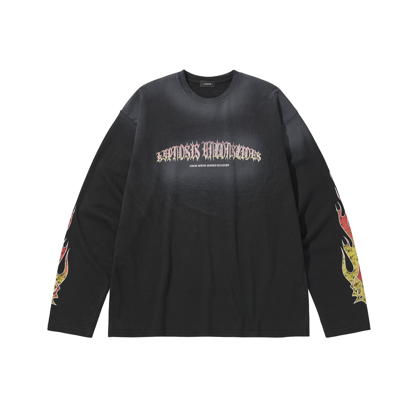 FLAME LONG SLEEVE TEE / BLACK