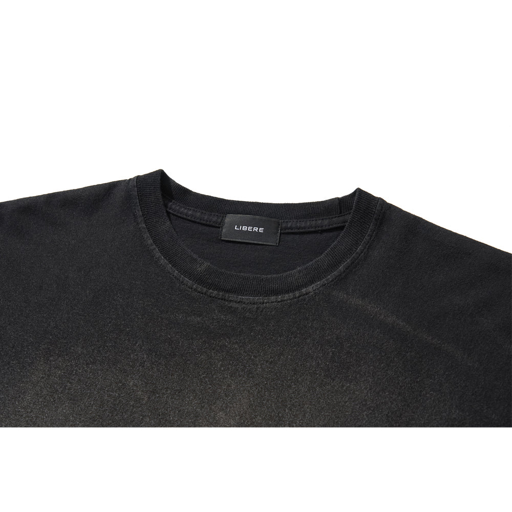 WASHED LONG SLEEVE TEE / BLACK