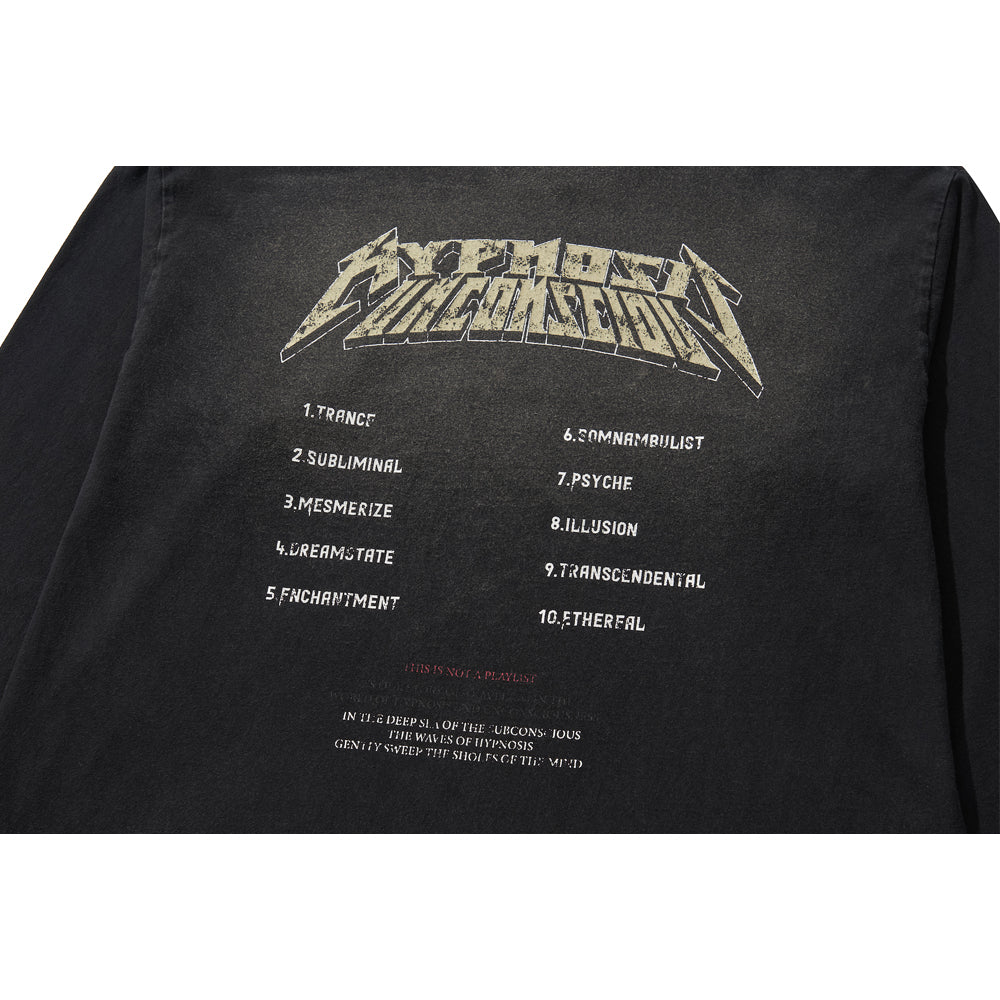 WASHED LONG SLEEVE TEE / BLACK