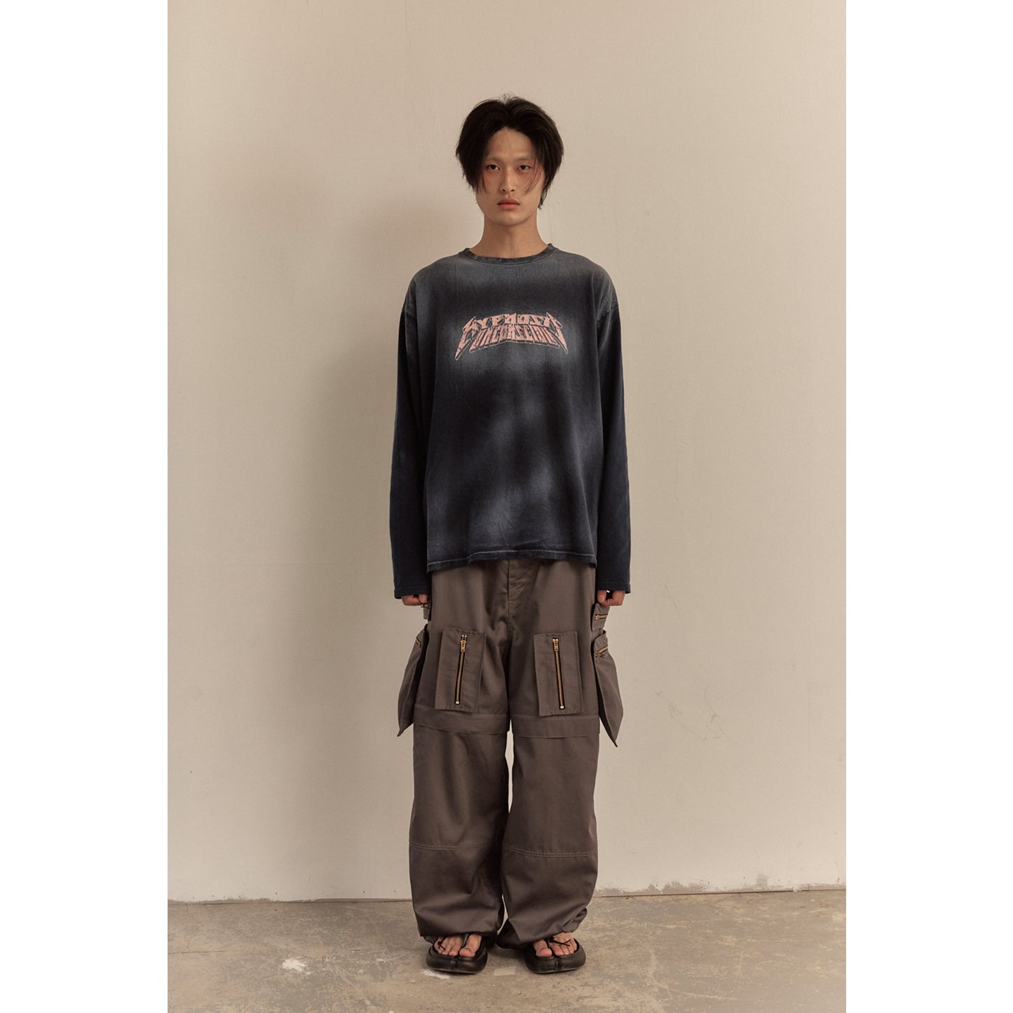 MULTI ZIP POCKET PANTS / CHARCOAL