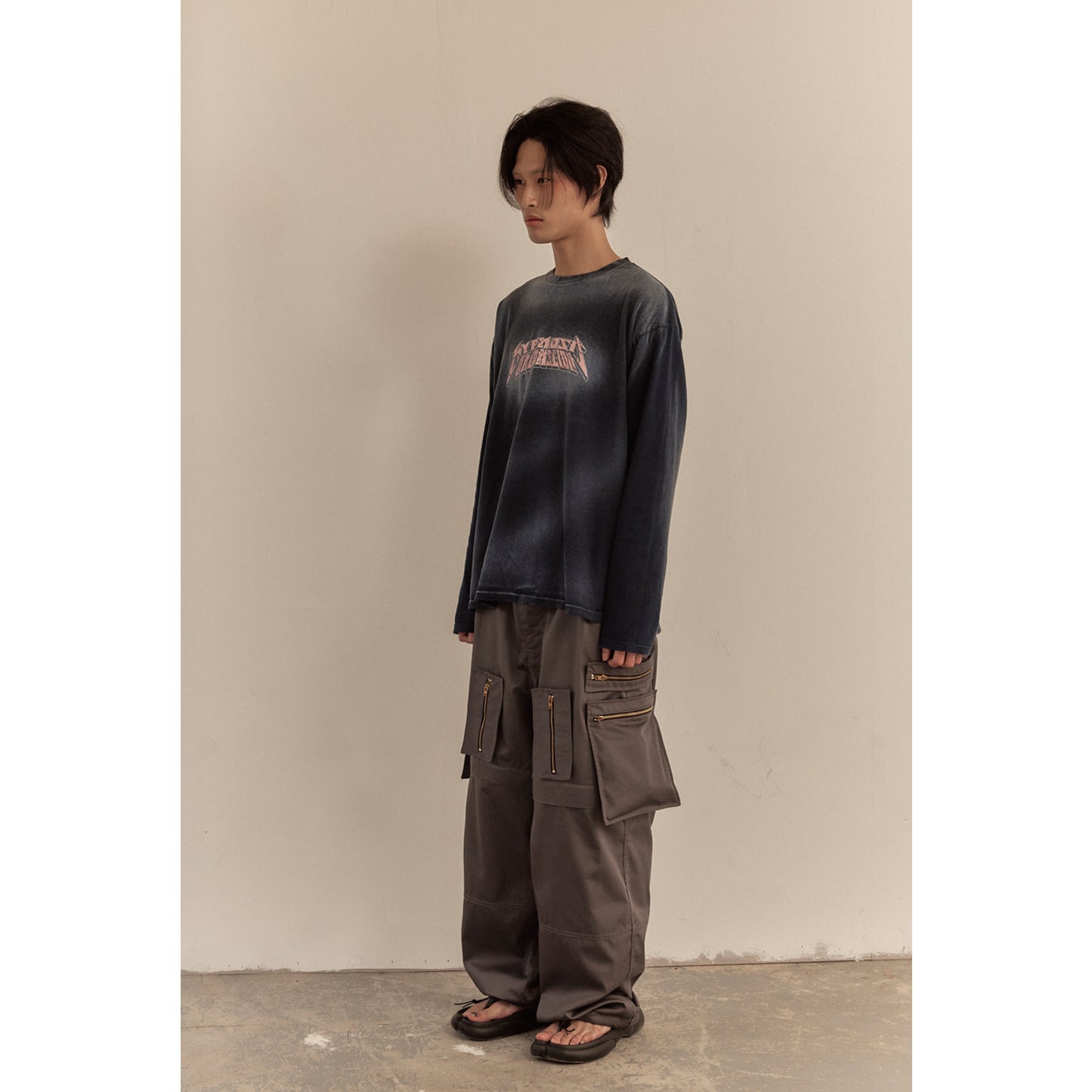 MULTI ZIP POCKET PANTS / CHARCOAL