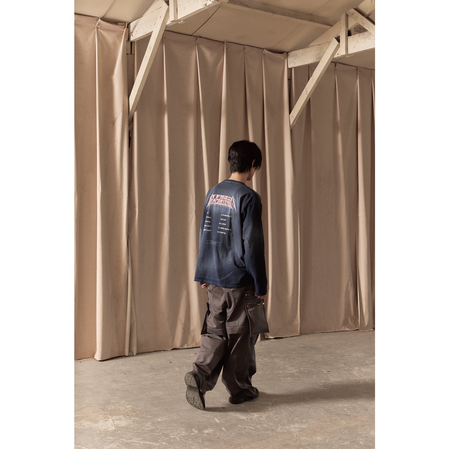 MULTI ZIP POCKET PANTS / CHARCOAL