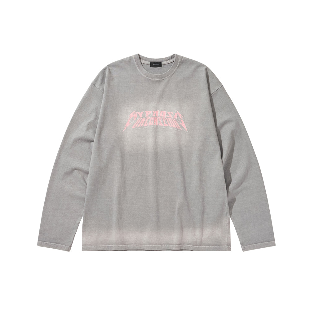 WASHED LONG SLEEVE TEE / GRAY