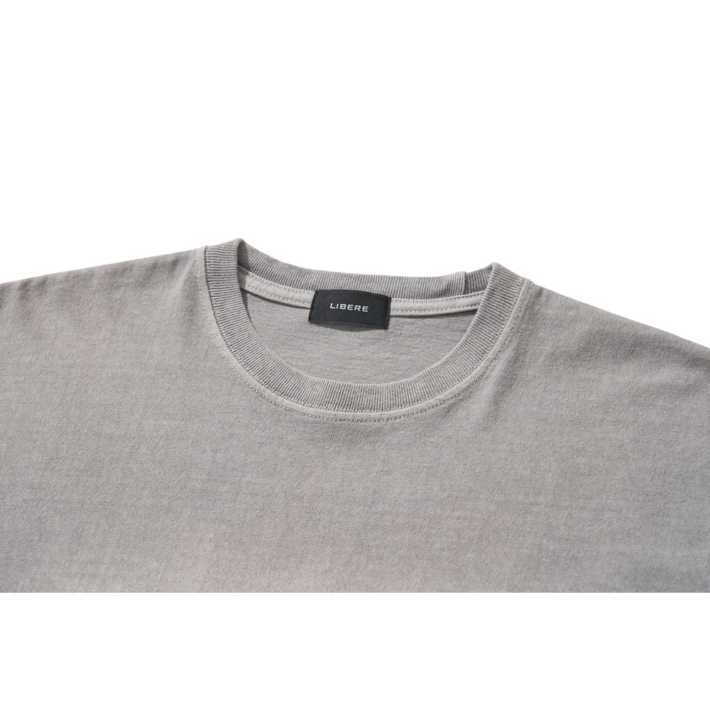 WASHED LONG SLEEVE TEE / GRAY