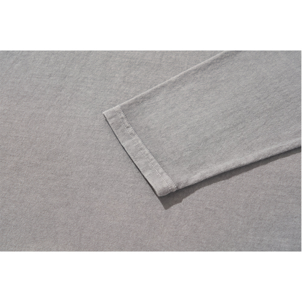 WASHED LONG SLEEVE TEE / GRAY