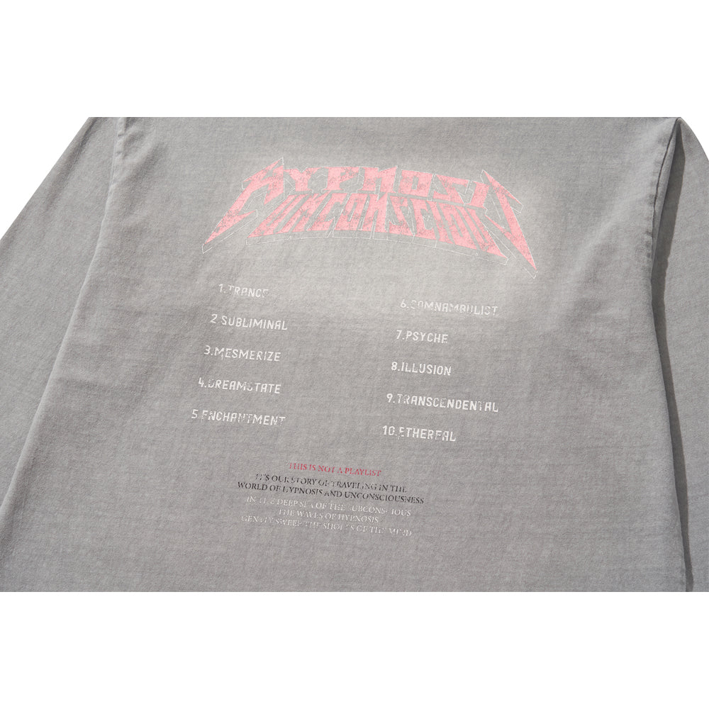WASHED LONG SLEEVE TEE / GRAY