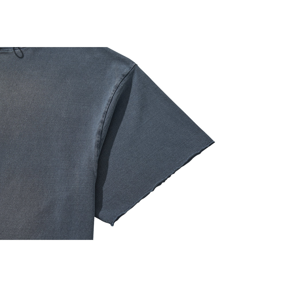 MESH HOOD T-SHIRT / NAVY