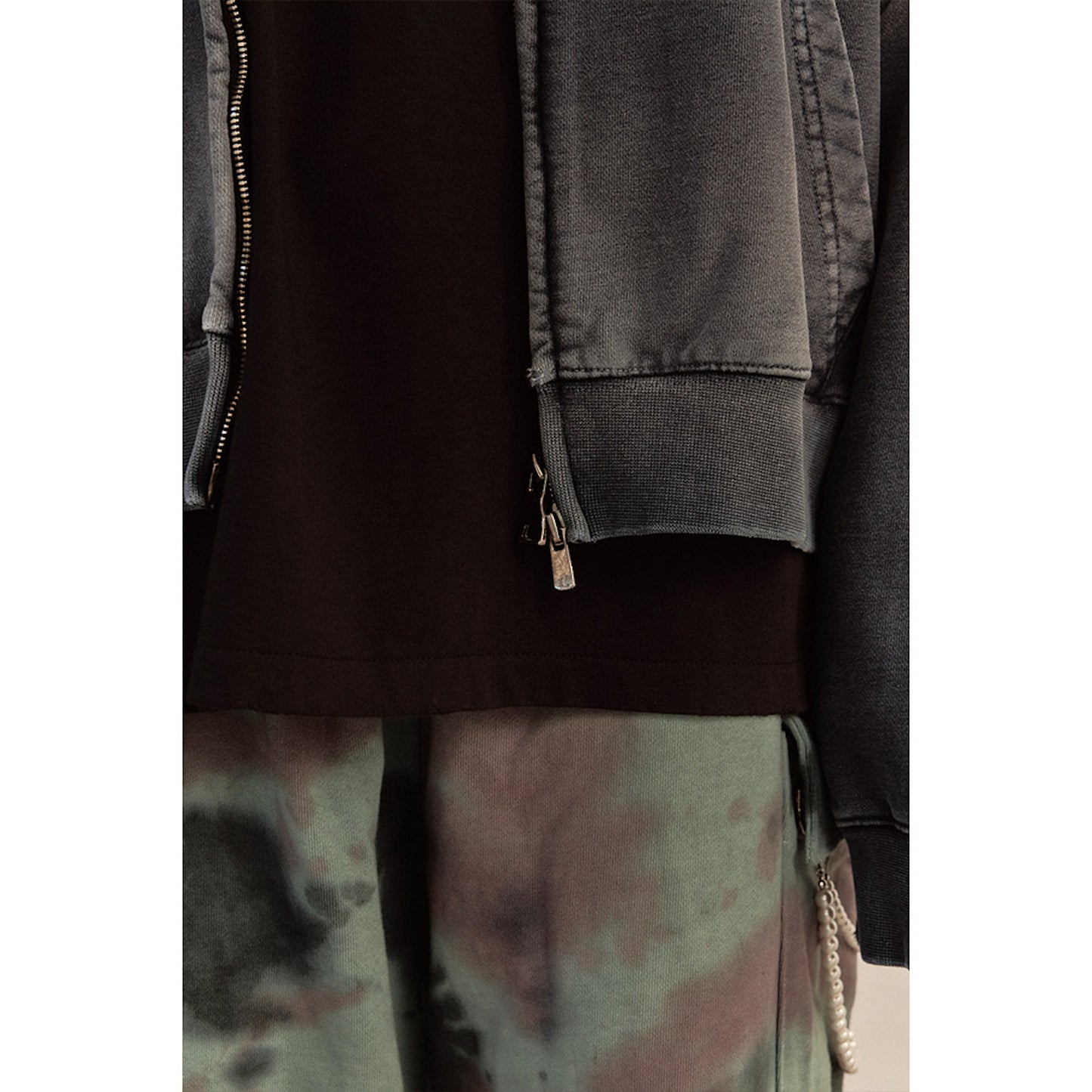LOGO ZIP-UP HOODIE / NAVY