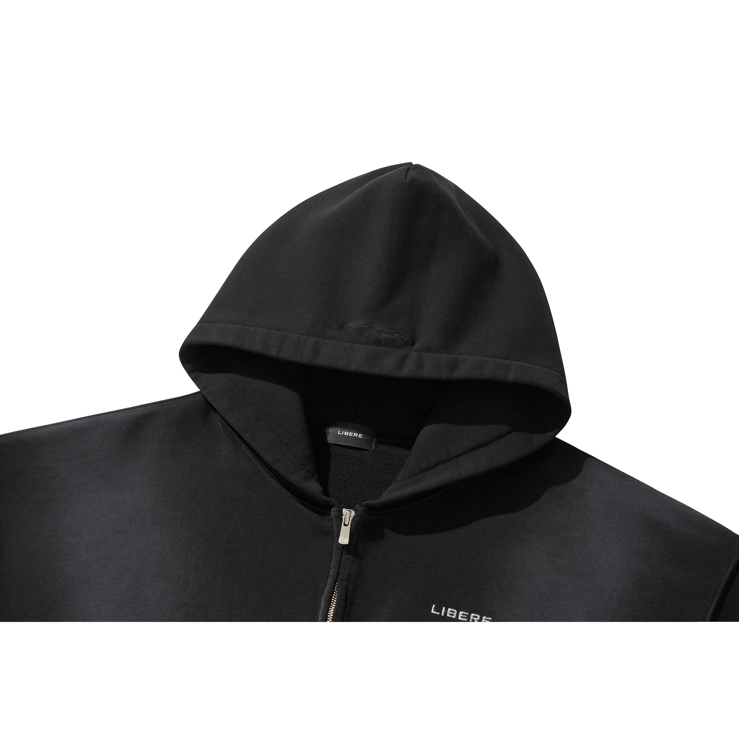 LOGO ZIP-UP HOODIE / BLACK