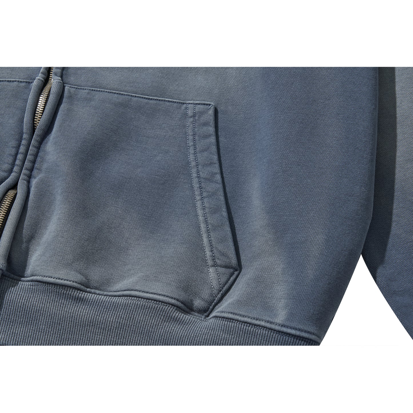 LOGO ZIP-UP HOODIE / NAVY