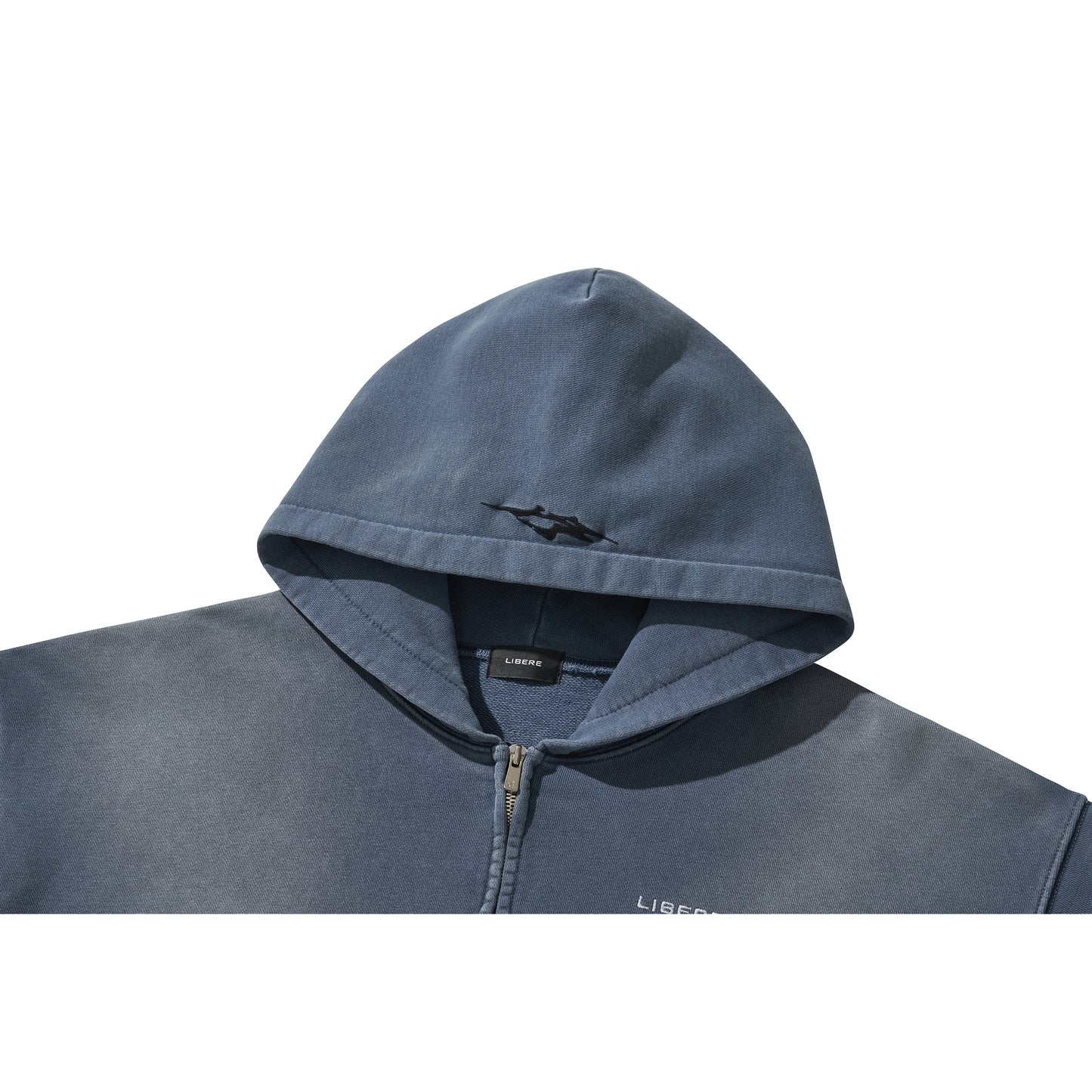 LOGO ZIP-UP HOODIE / NAVY