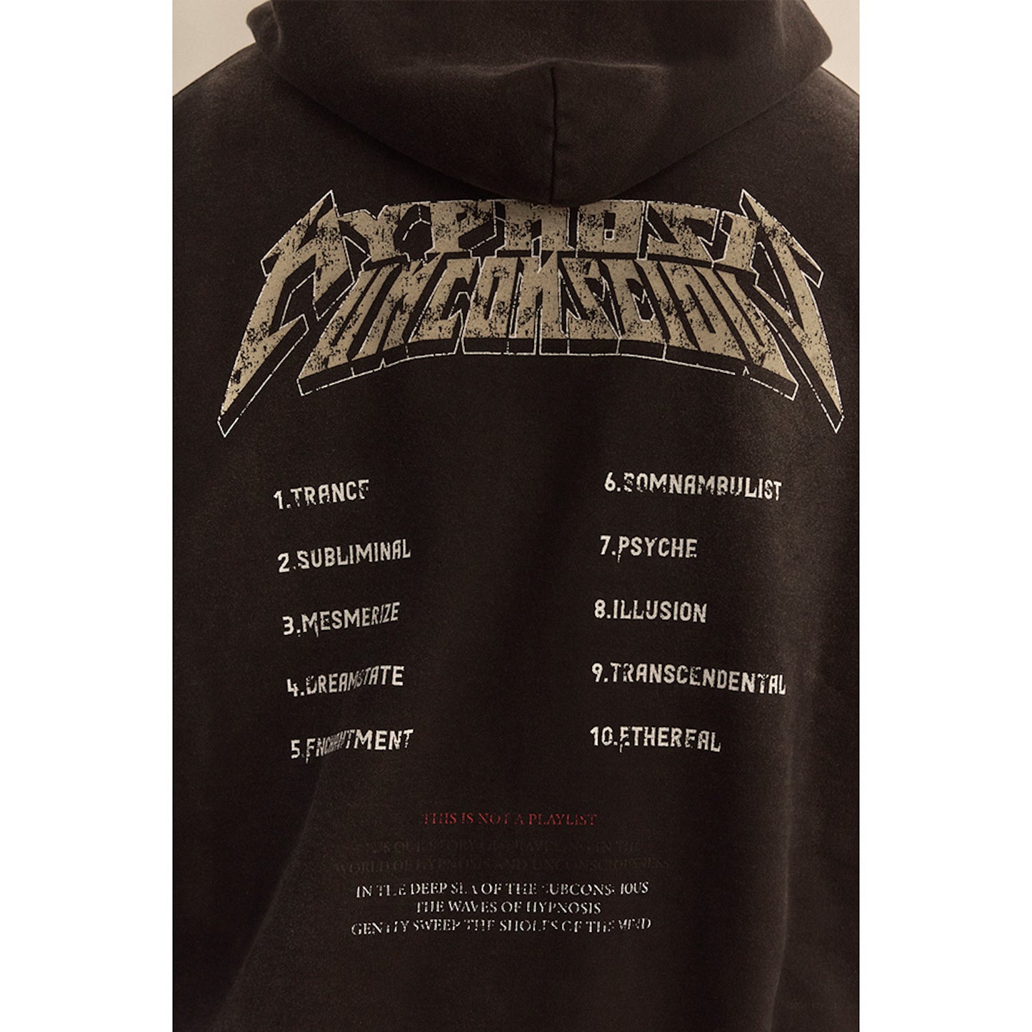 WASHED BEADS HOODIE / BLACK