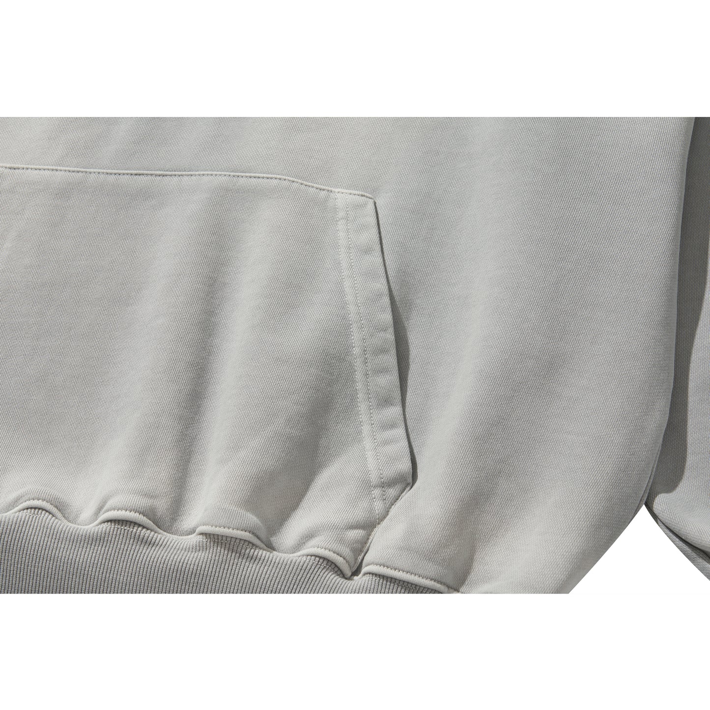 WASHED BEADS HOODIE / GRAY