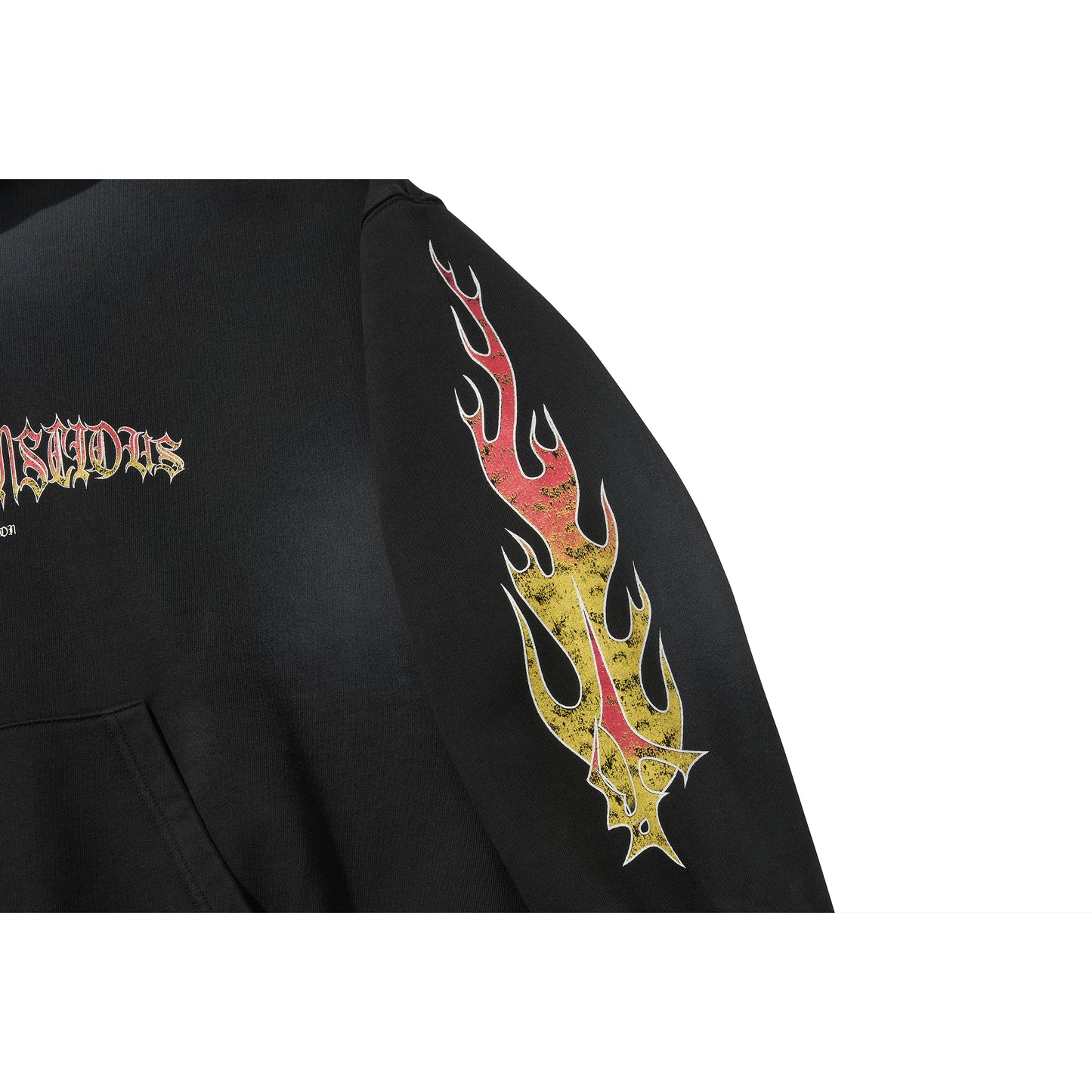 FLAME BEADS HOODIE / BLACK