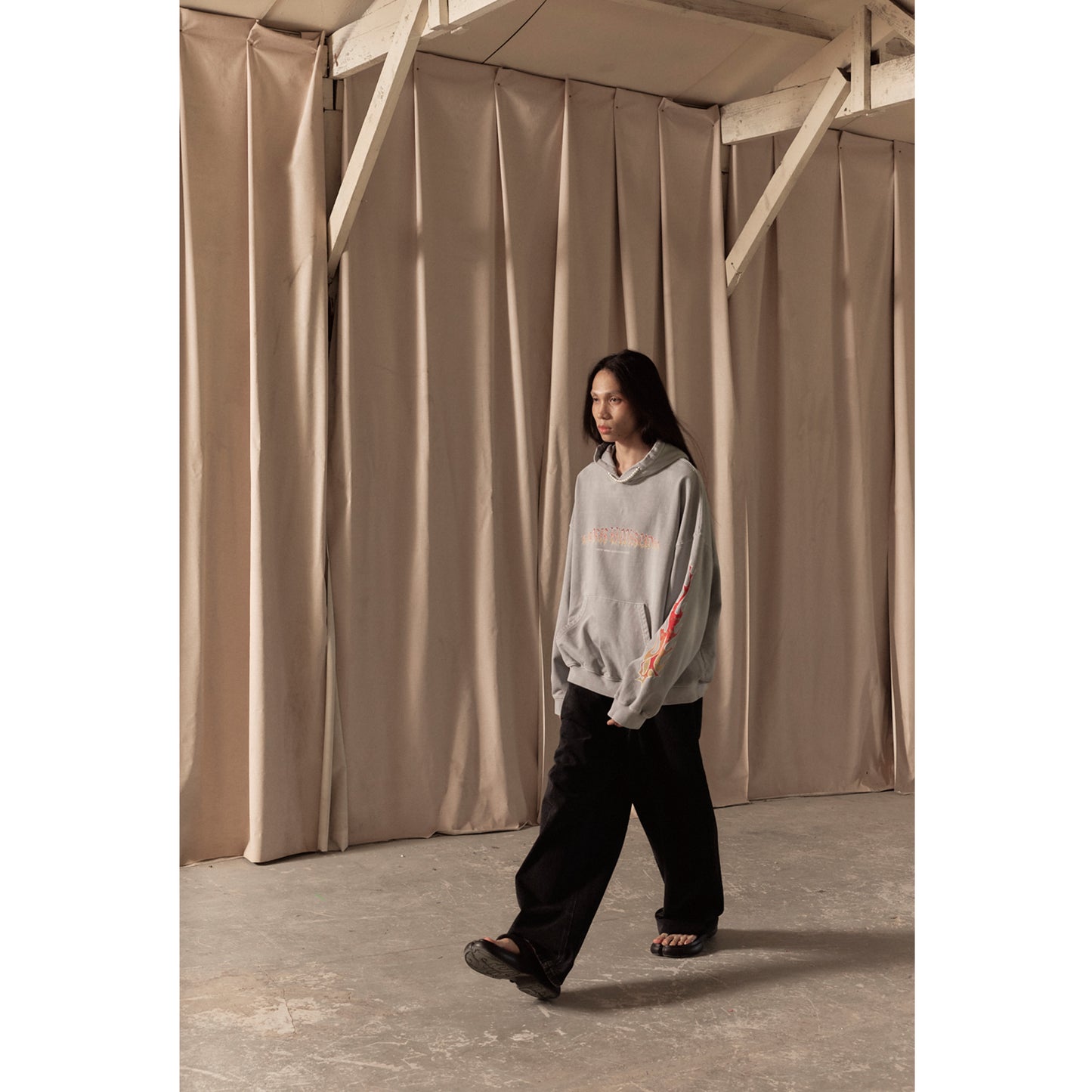 BAGGY DENIM PANTS / BLACK
