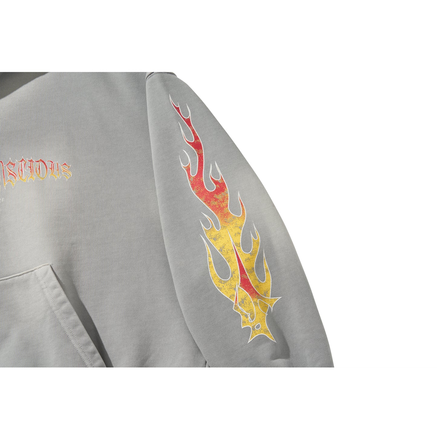 FLAME BEADS HOODIE / GRAY