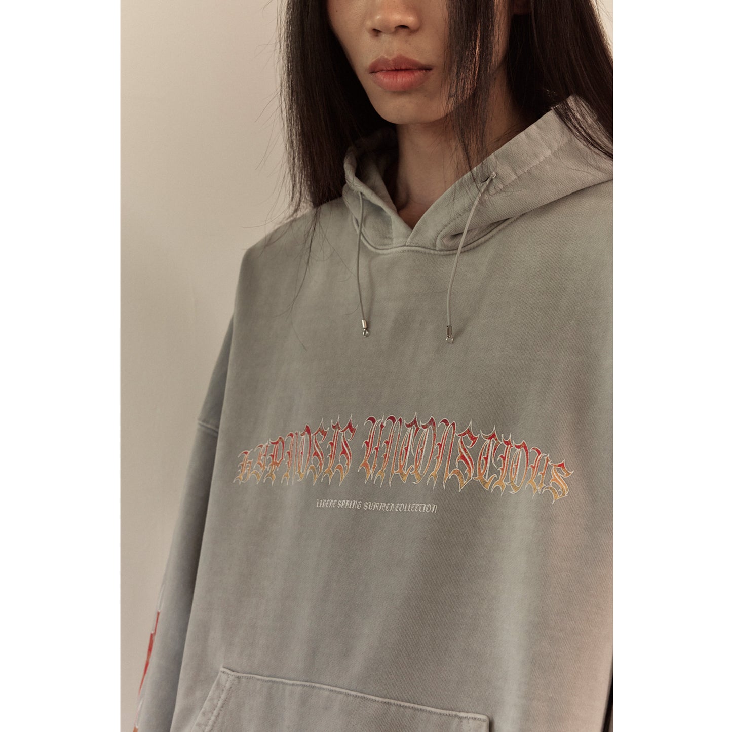 FLAME BEADS HOODIE / GRAY