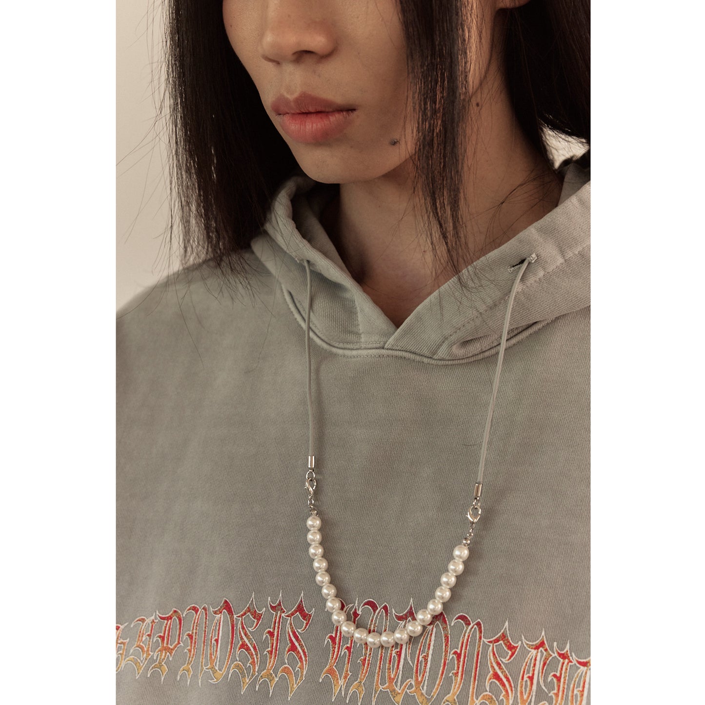 FLAME BEADS HOODIE / GRAY