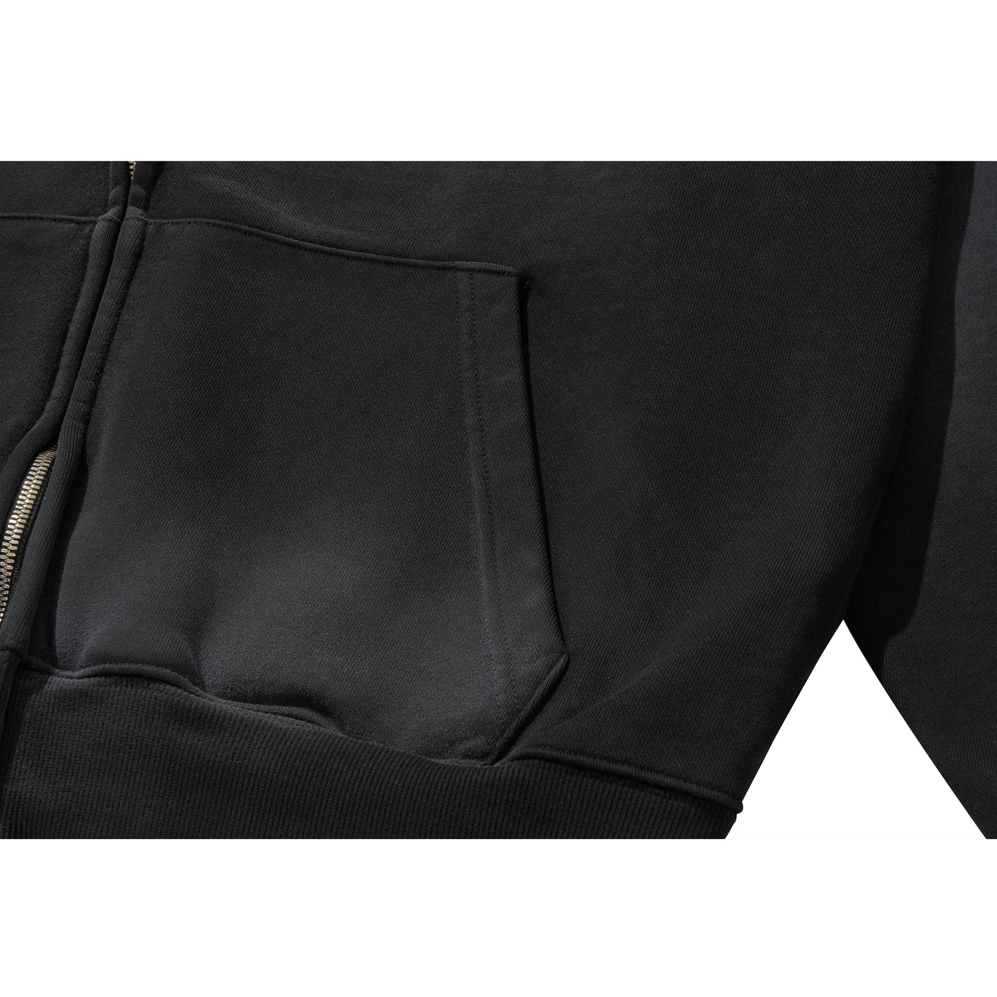 LOGO ZIP-UP HOODIE / BLACK