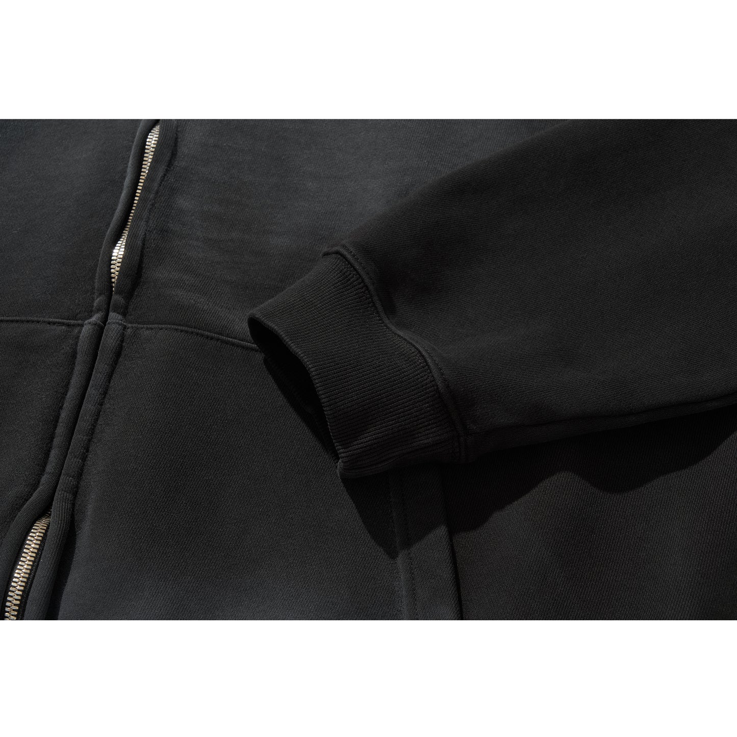 LOGO ZIP-UP HOODIE / BLACK