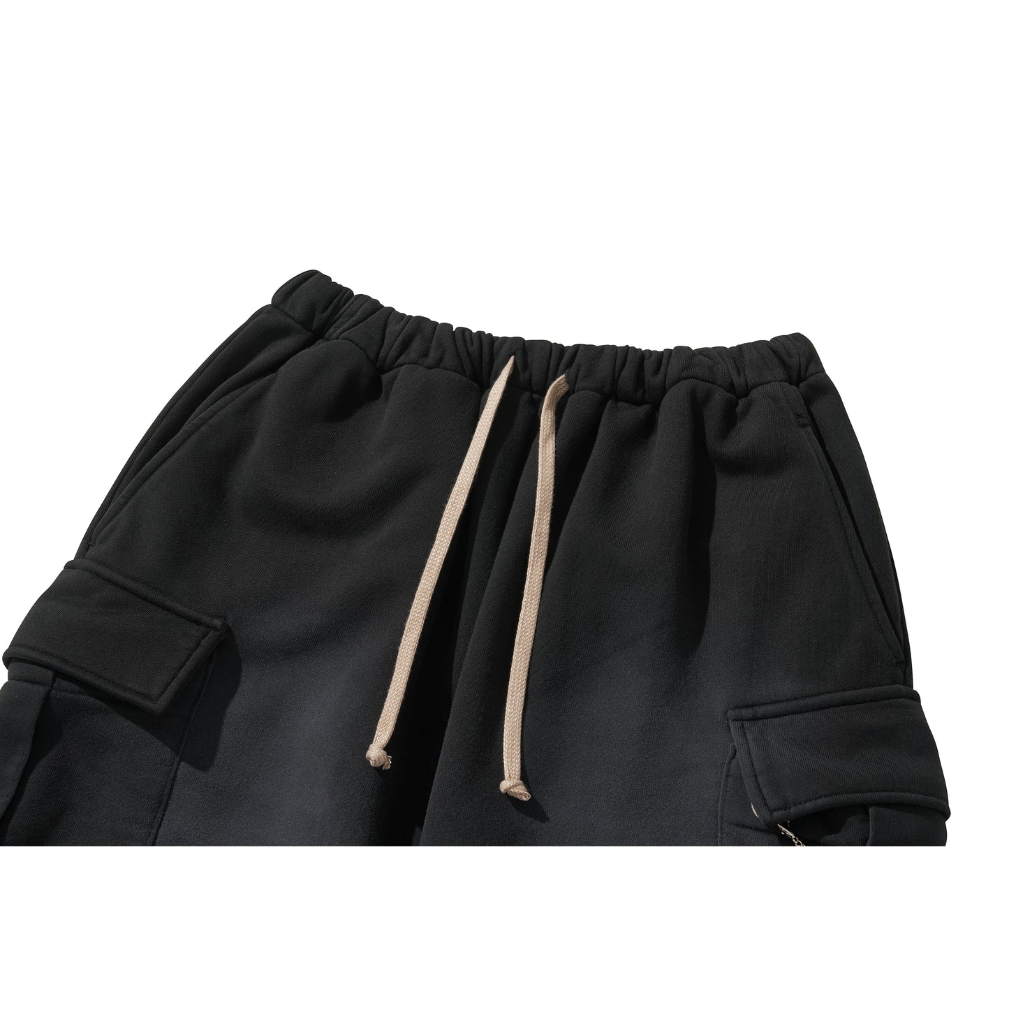 WASHED SWEAT CARGO PANTS / BLACK