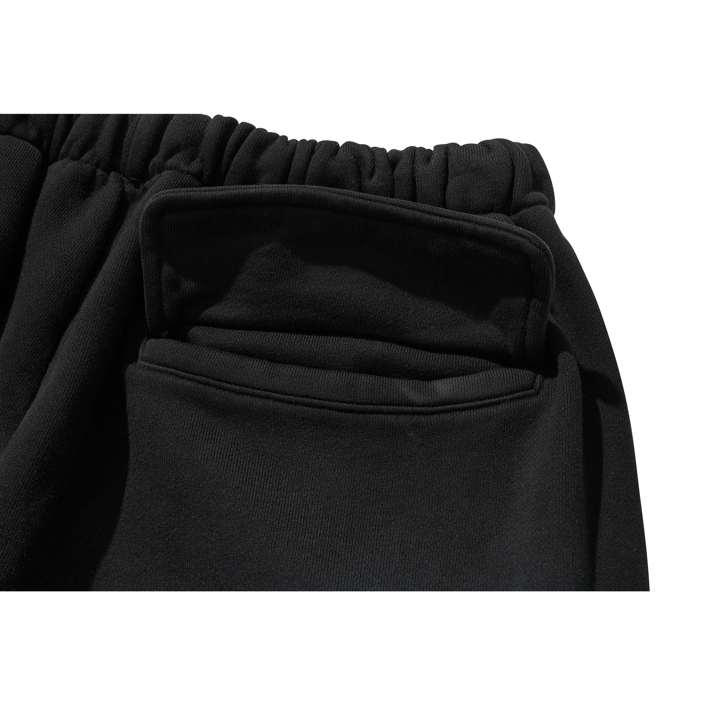 WASHED SWEAT CARGO PANTS / BLACK